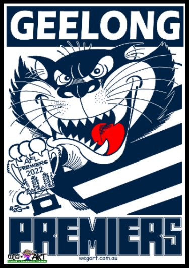 Geelong 2022 WEG Grand Final Poster Free Postage in Australia